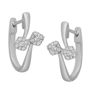 Sterling 18K Diamond Hoops for Simple Grace
