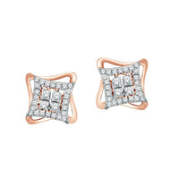 Glamourous Charm Square Studs 18K