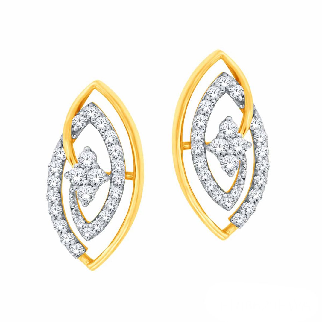 Classic Dazzle Gold Studs 18K