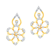 Diamond 18K Stud Earrings with Minimalistic Charm