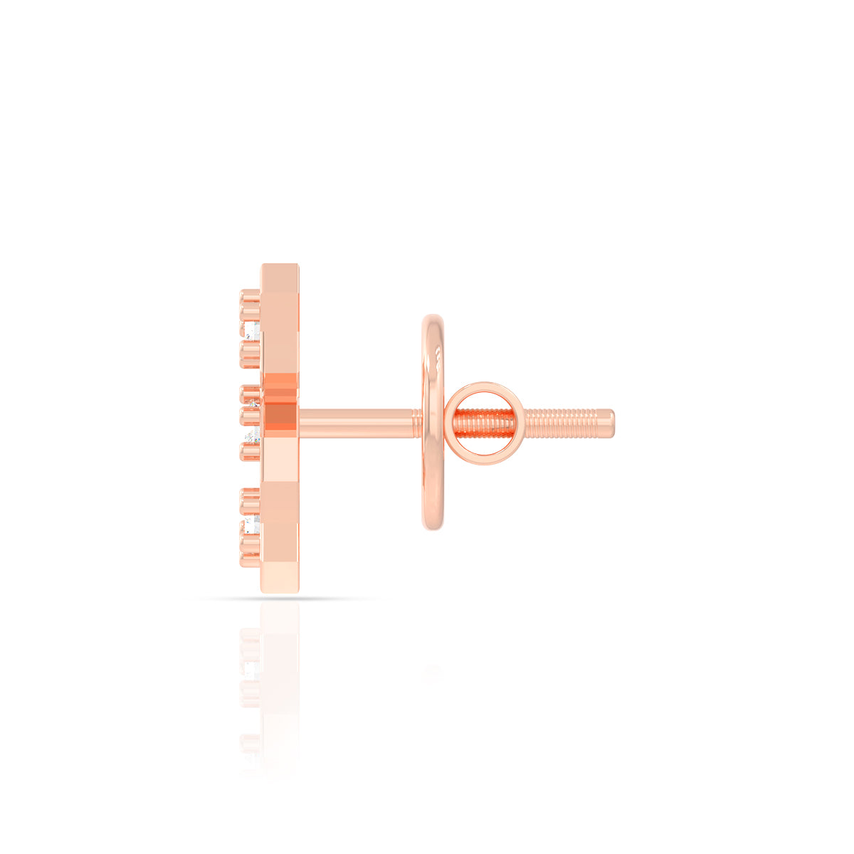 Dazzle and Sleek Starry 18K Diamond Stud Earrings