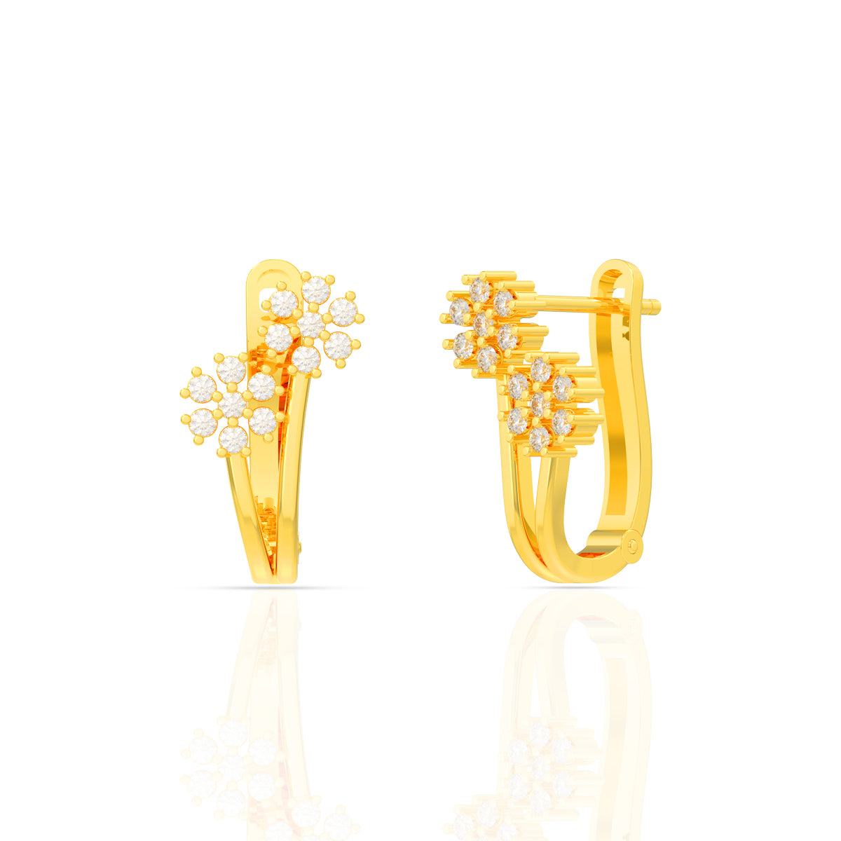 Tender Blossom 18K Gold Hoops
