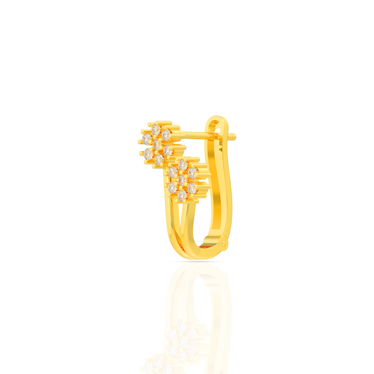 Tender Blossom 18K Gold Hoops