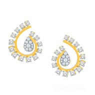 Gleaming Blossom 18K Diamond Stud Earrings
