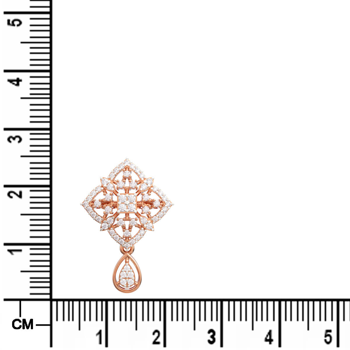 18K Rose Gold Studs with Cheerful Radiance