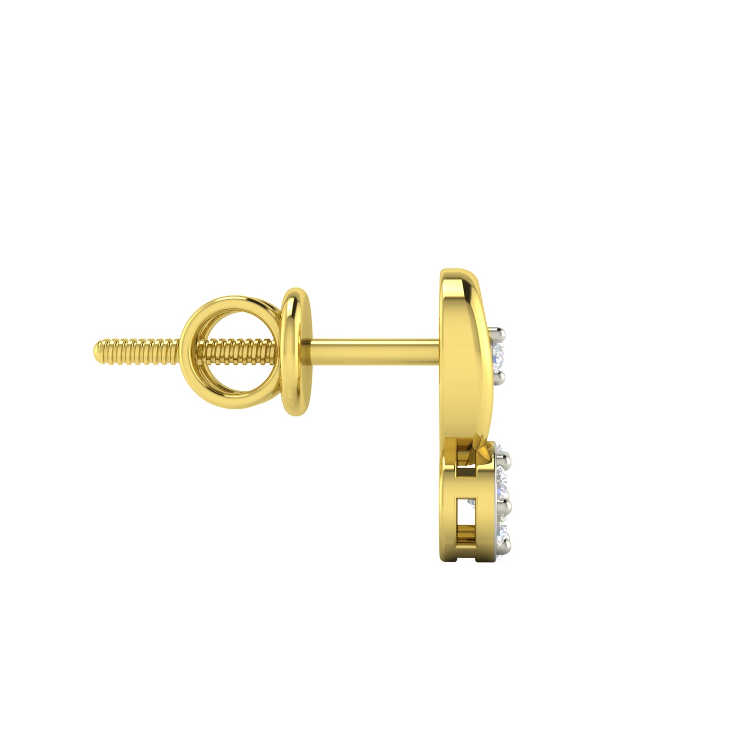 Pretty 18K Gold Studs for Natural Radiance