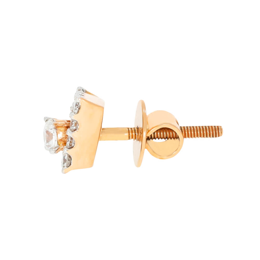 18K Diamond Box Studs for Sophisticated Touch
