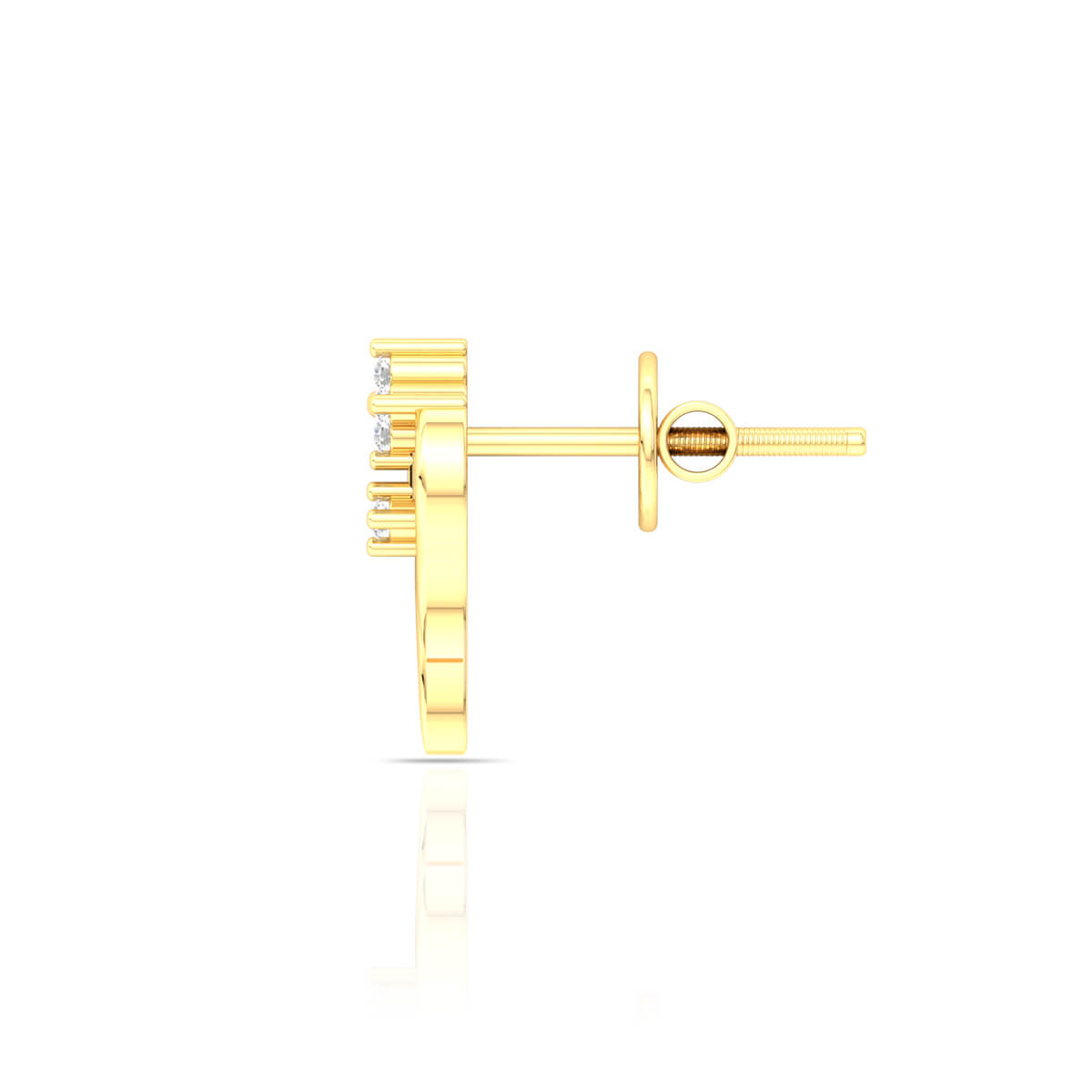 Charming Stud Earrings in 18K Gold