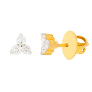 Dainty Vibrant 18K Gold Stud Earrings