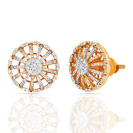 18K Sophisticated Floral Studs for a Modern Touch
