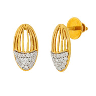 Contemporary Oval Gold Studs