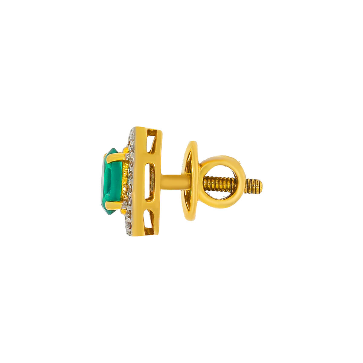 Gleaming Green 18K Diamond Studs