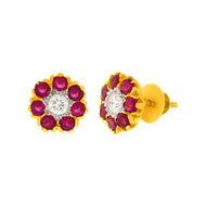 Cherry Blossom 18K Diamond Studs for Modern Flair