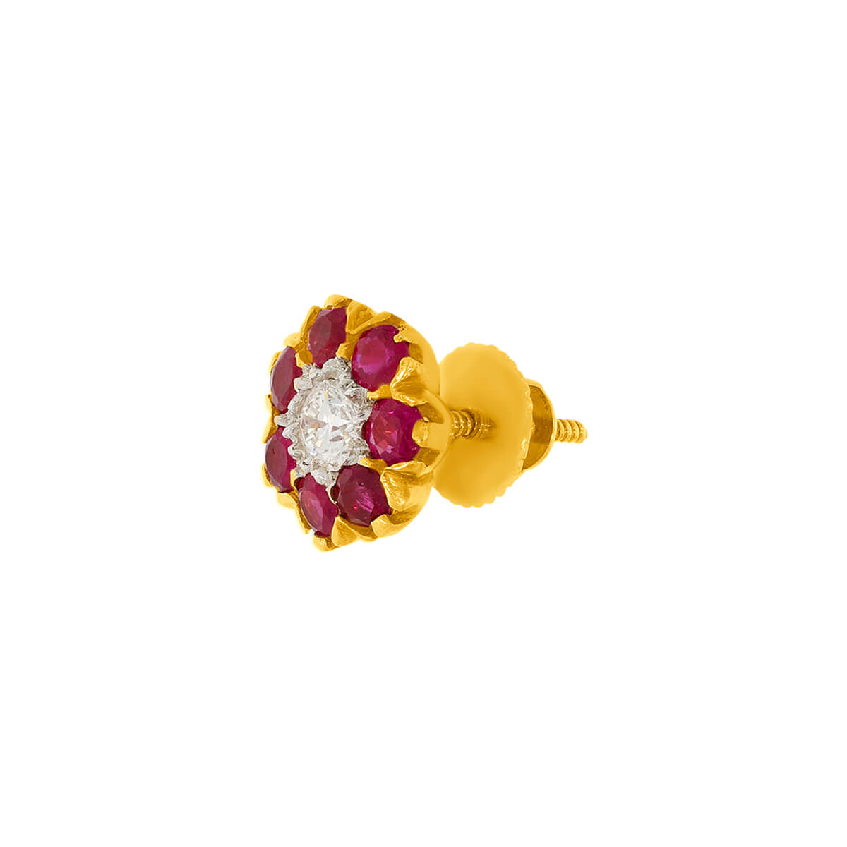 Cherry Blossom 18K Diamond Studs for Modern Flair