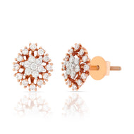 Vivid Full Bloom 18K Gold Studs