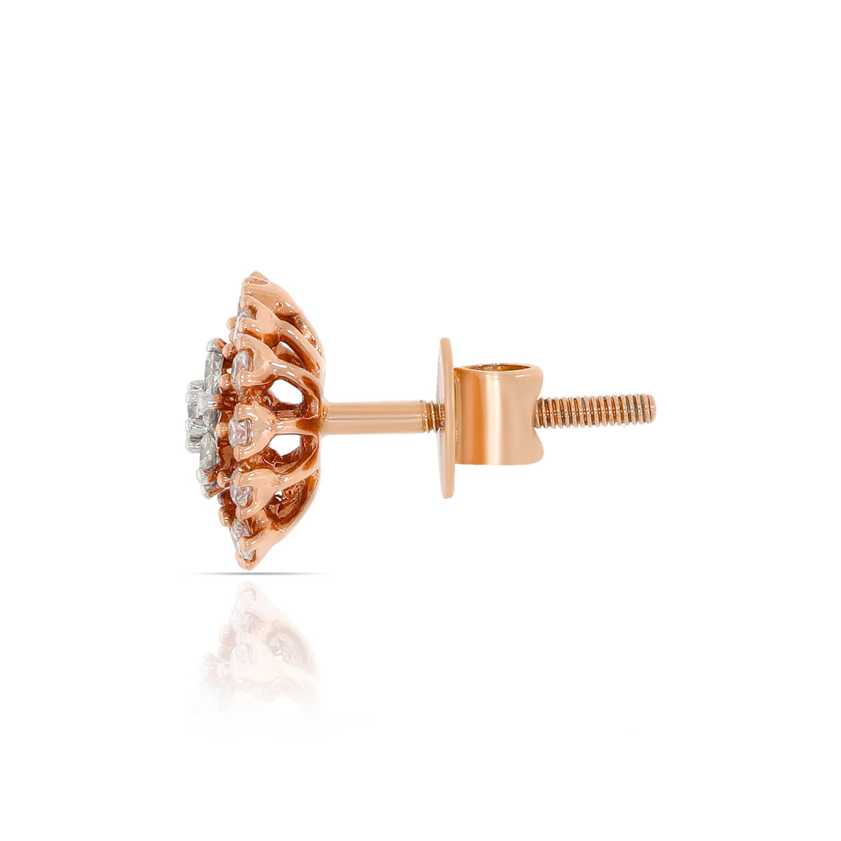 Vivid Full Bloom 18K Gold Studs