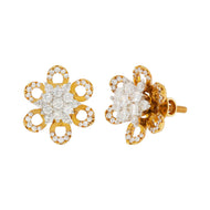 Full Blossom 18K Gold Studs for Minimalistic Style