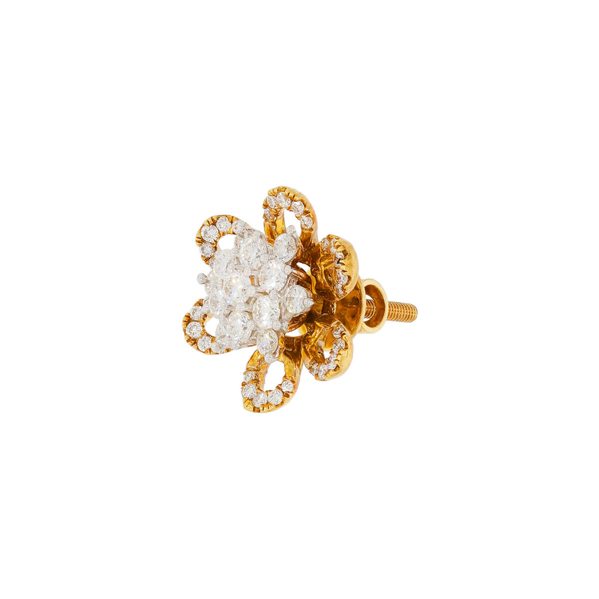 Full Blossom 18K Gold Studs for Minimalistic Style