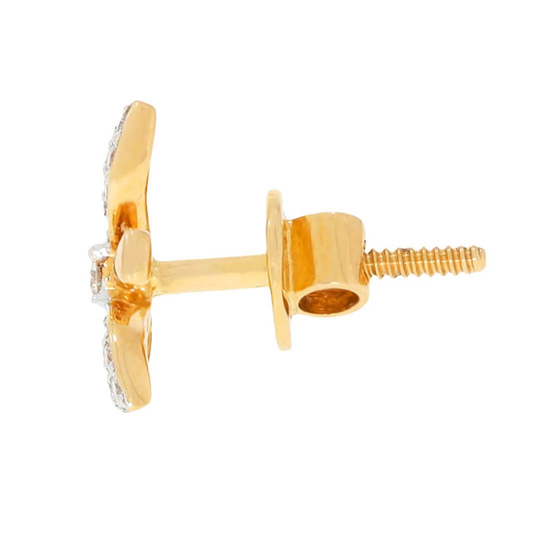 Luxurious 18K Clover Stud Earrings