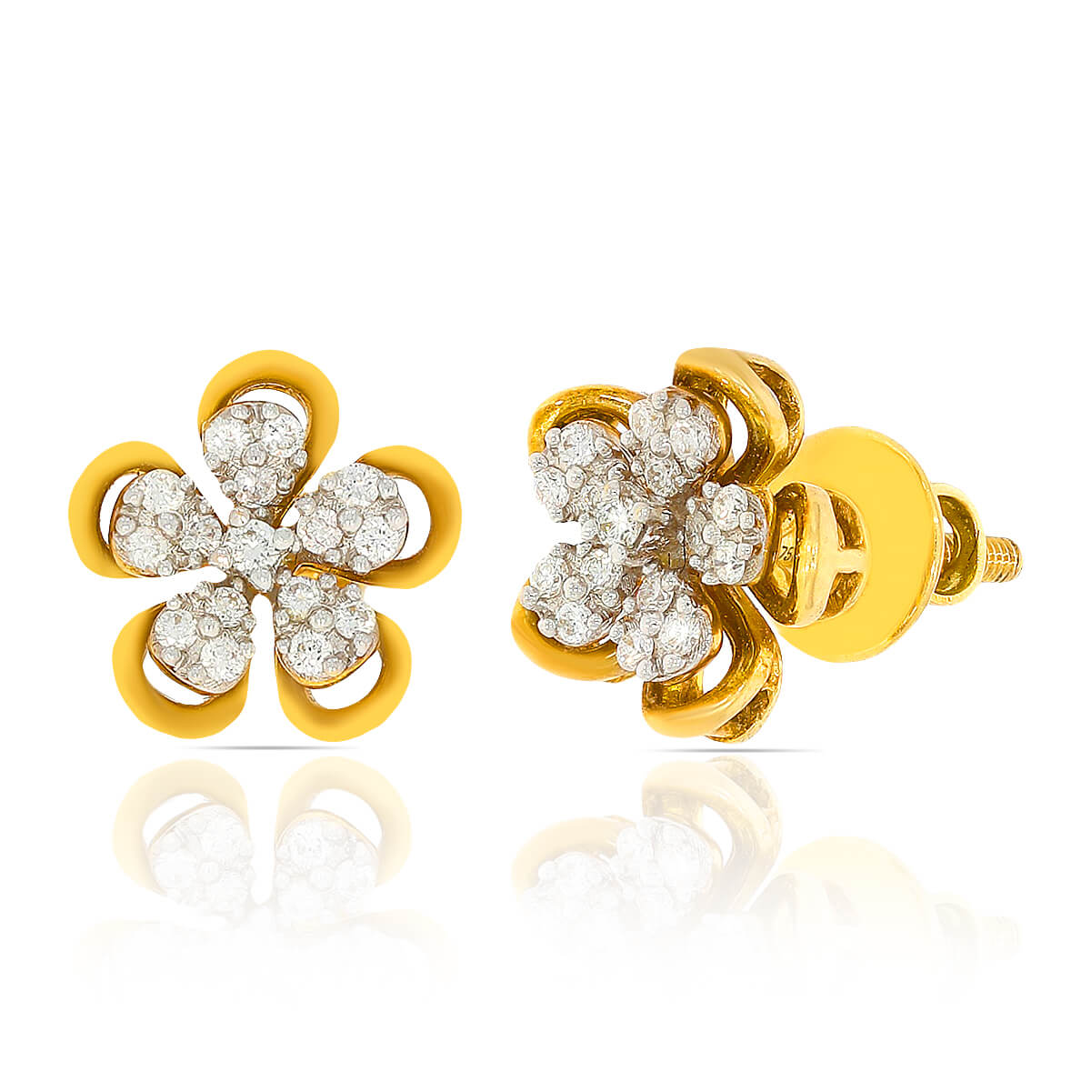 Gold Blossom 18K Diamond Studs