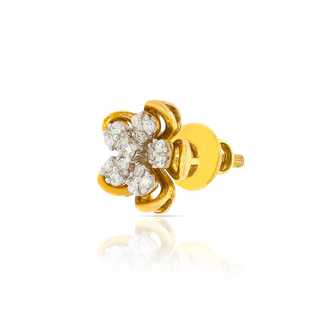 Gold Blossom 18K Diamond Studs