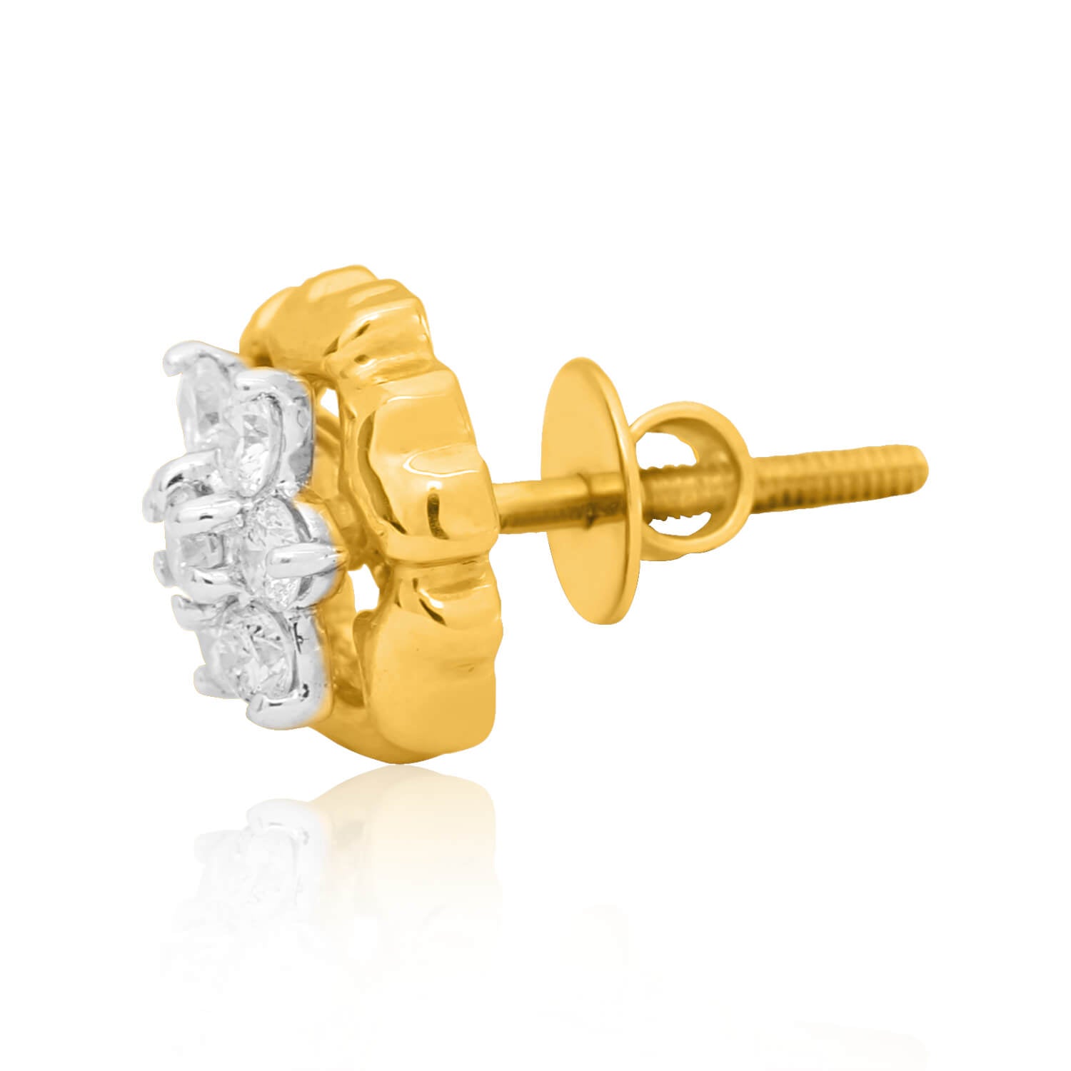 Full Blossom 18K Gold Studs for a Modern Flair