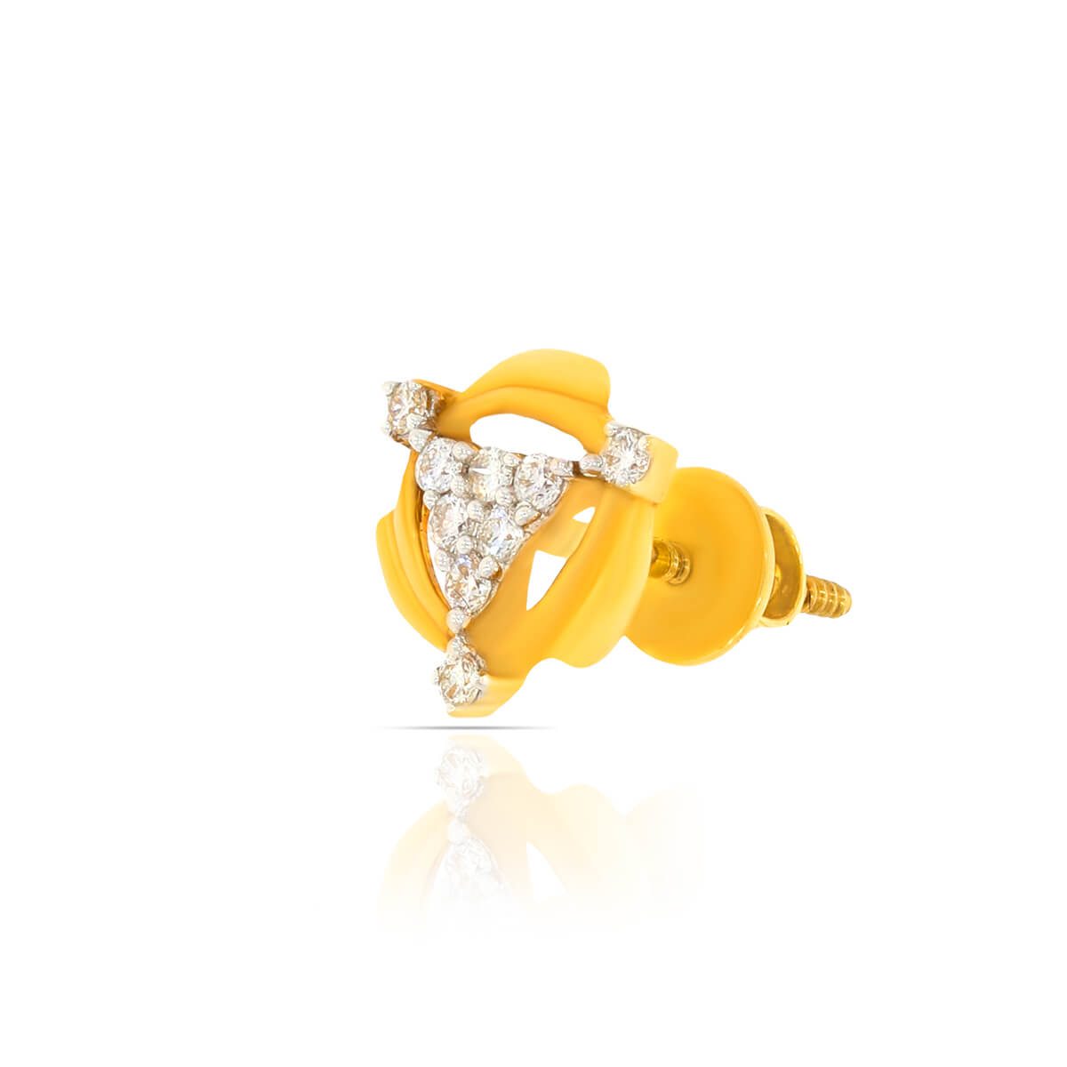 Stunning Radiant Trigonal Studs 18K