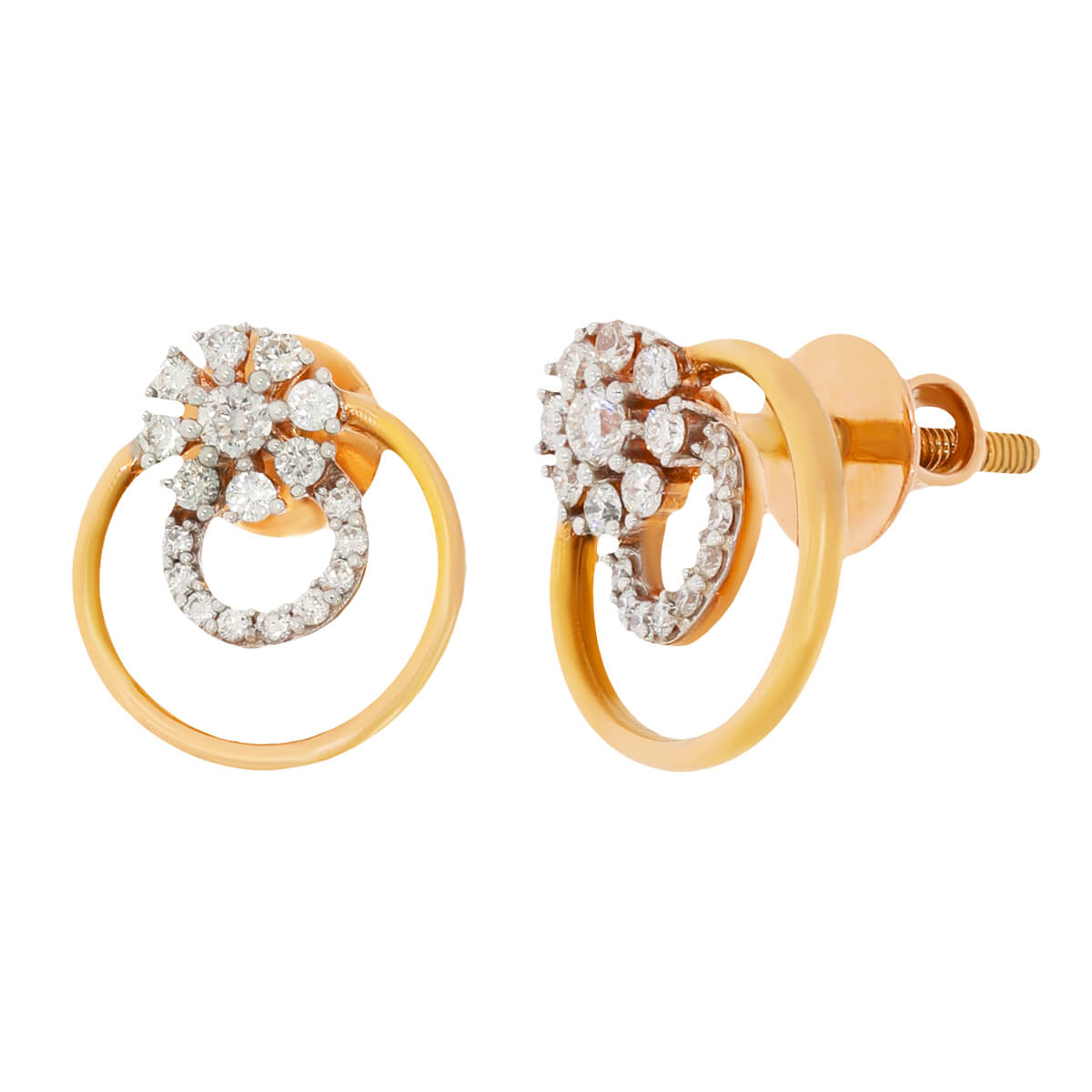 Floweret Sunshine 18K Diamond Studs
