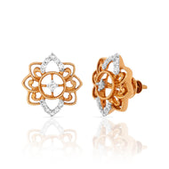 Gracious Star Flower Gold Studs 18K