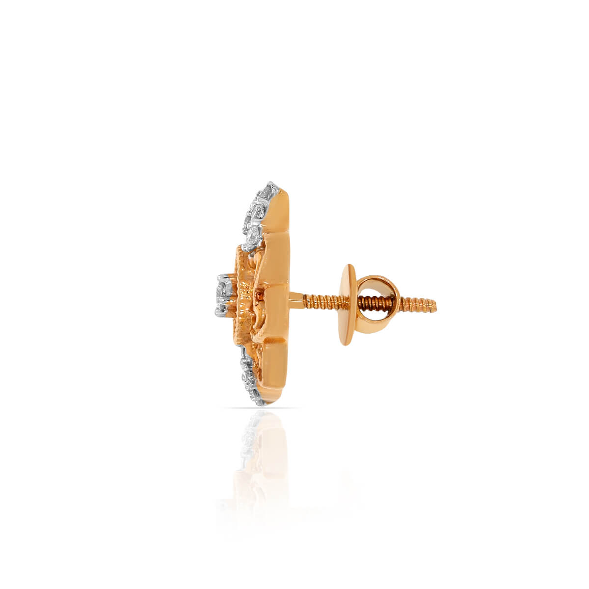 Gracious Star Flower Gold Studs 18K