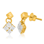 Subtle and Minimal 18K Gold Square Studs