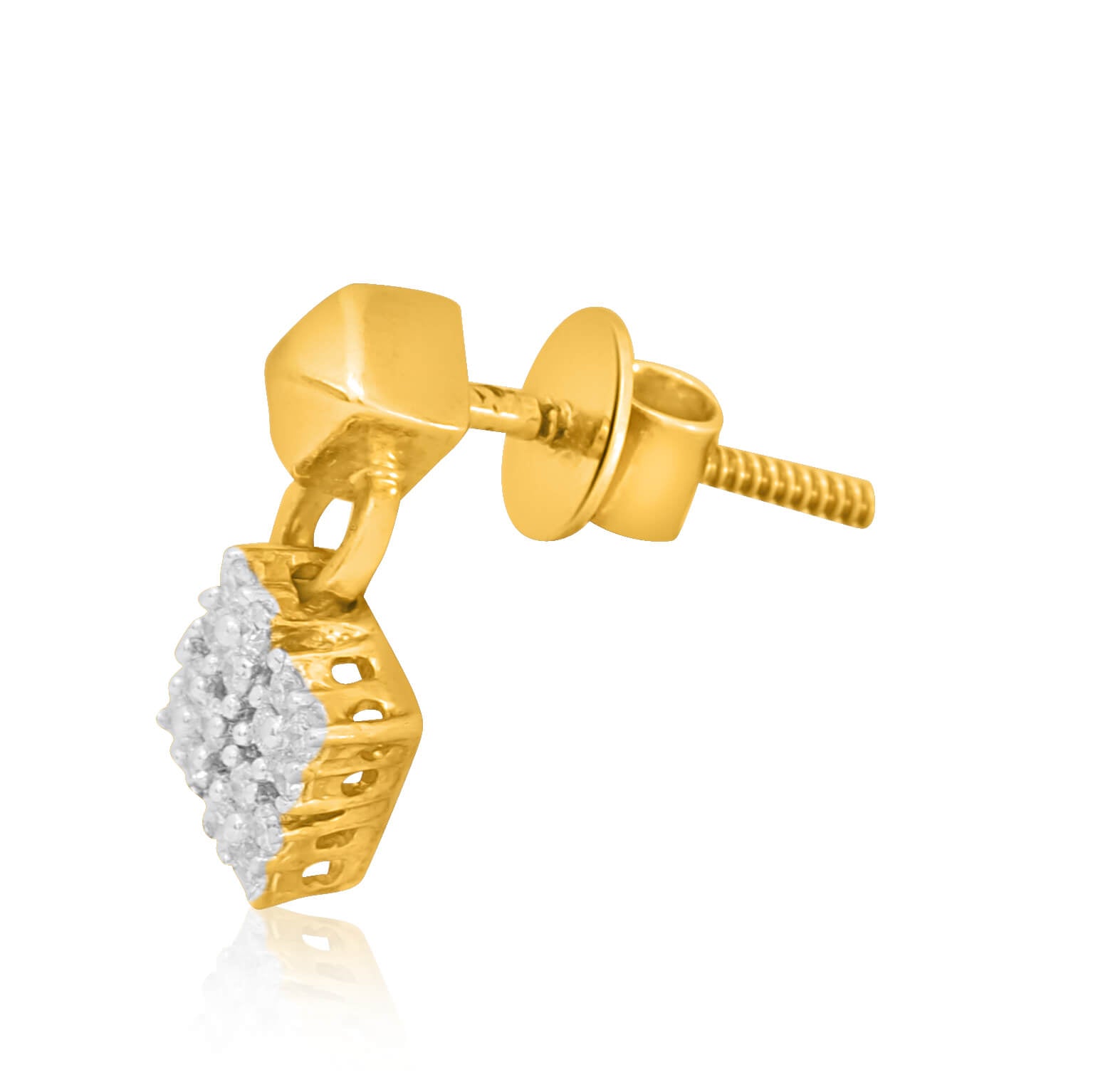 Subtle and Minimal 18K Gold Square Studs
