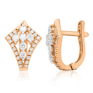 Clover 18K Gold Hoops with Cheerful Vibe
