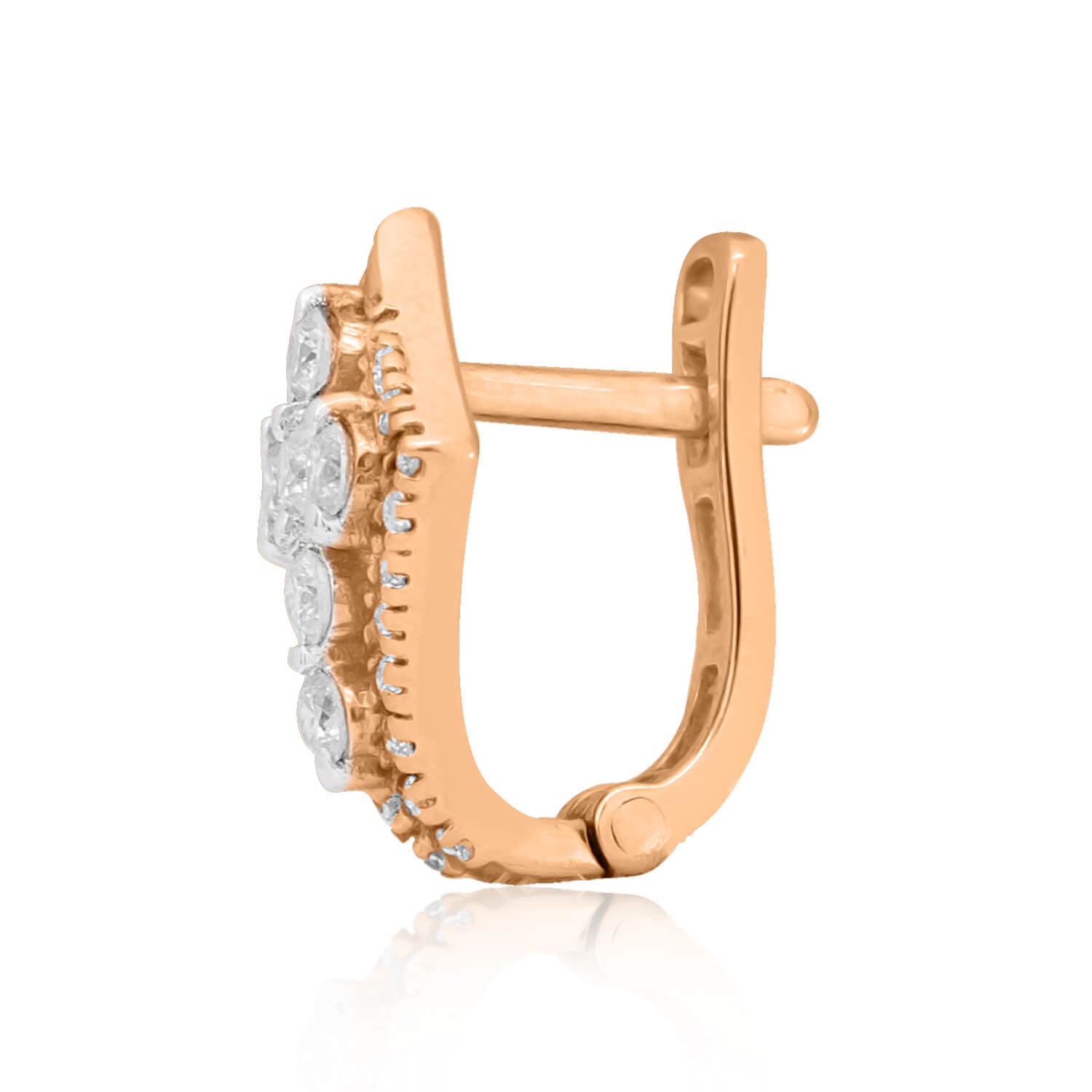 Clover 18K Gold Hoops with Cheerful Vibe