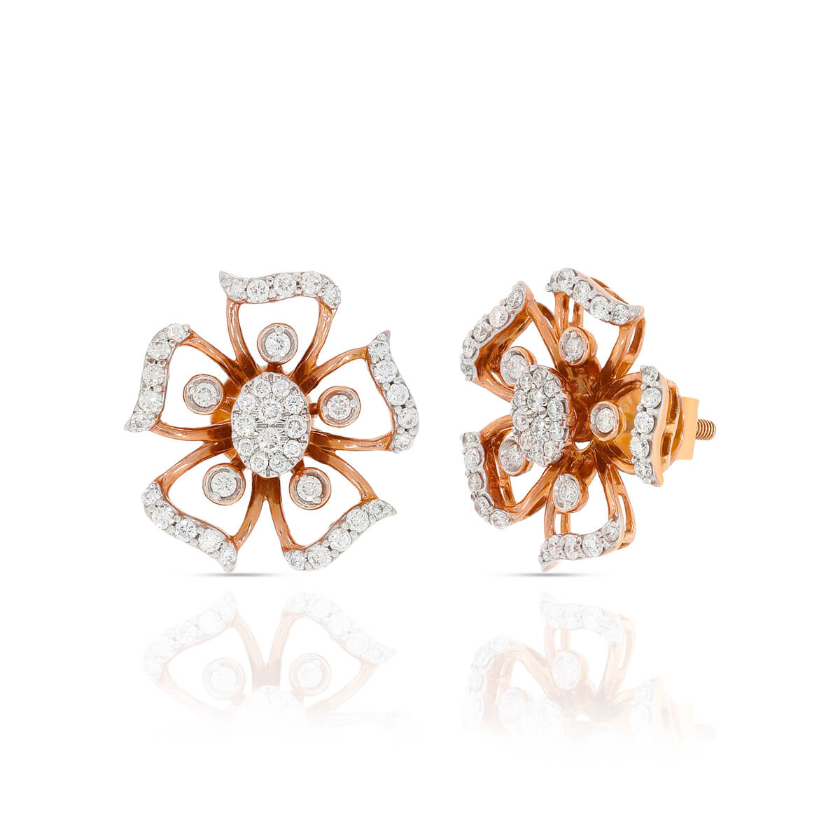18K Blossom Beauty Gold Floral Studs