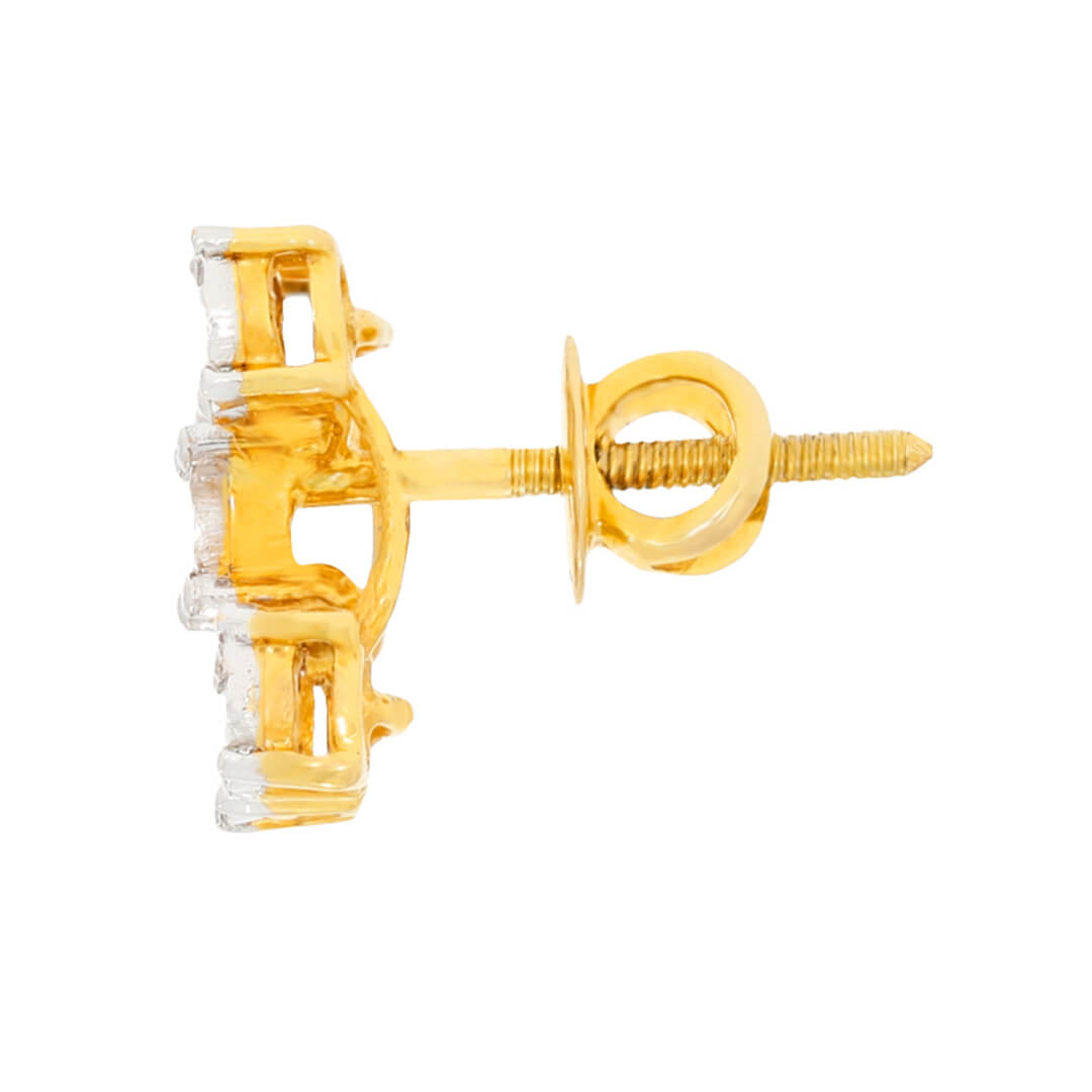 Radiant Sunlit 18K Box Stud Earrings