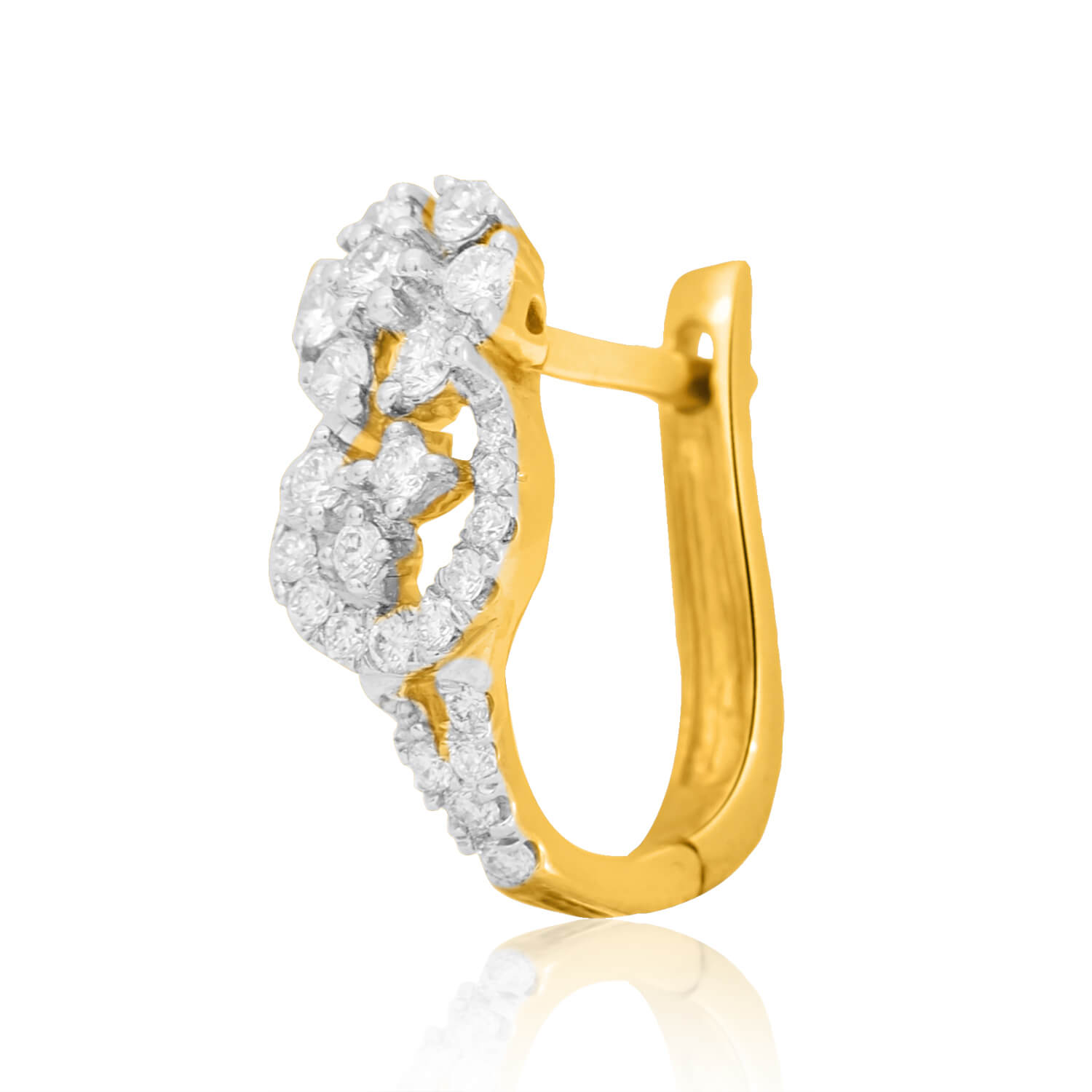 Shimmering Floweret Diamond Hoops