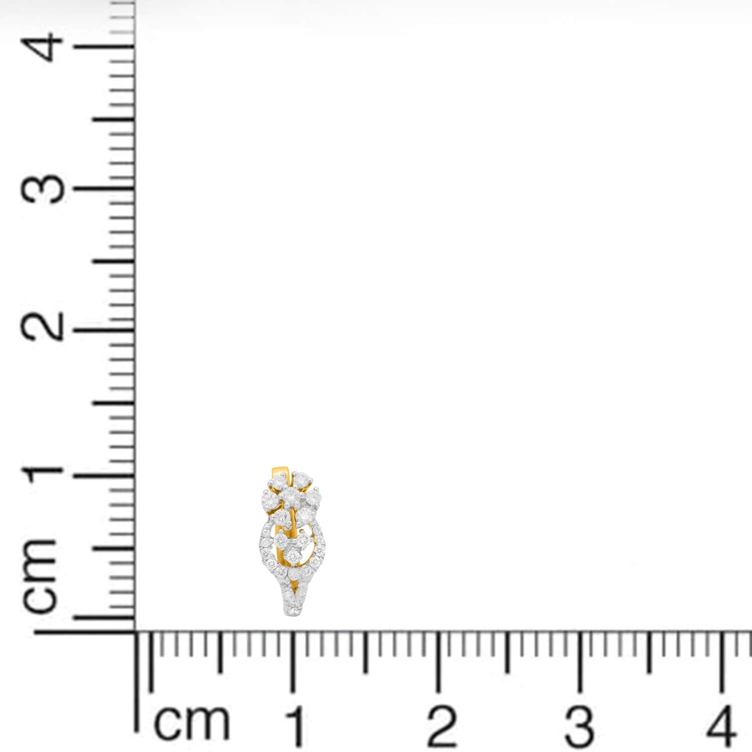 Shimmering Floweret Diamond Hoops