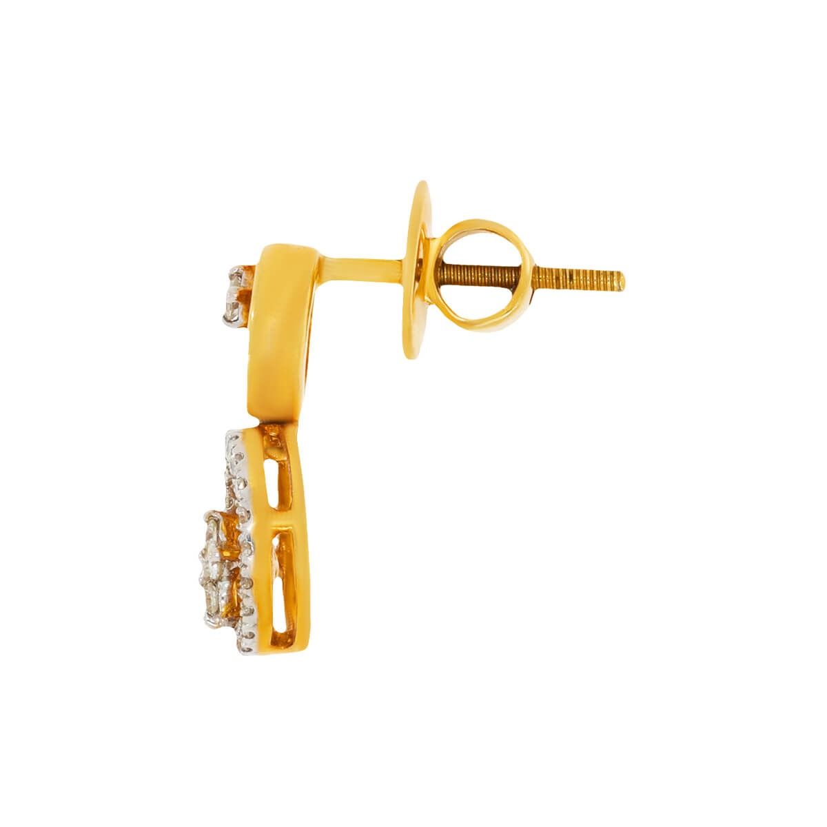 18K Finely Crafted Circular Gold Studs