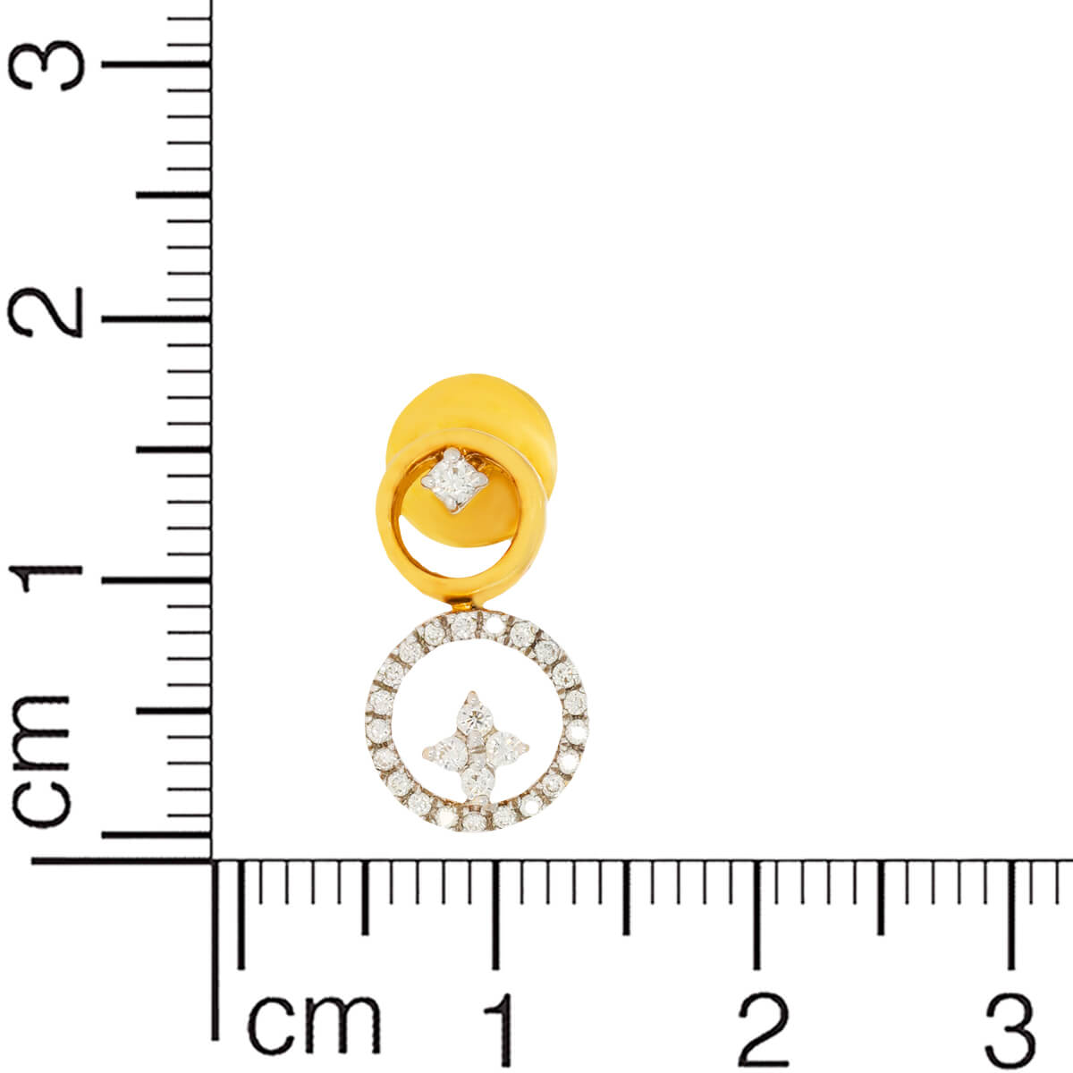 18K Finely Crafted Circular Gold Studs