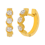 18K Delicate Charm Gold Hoops