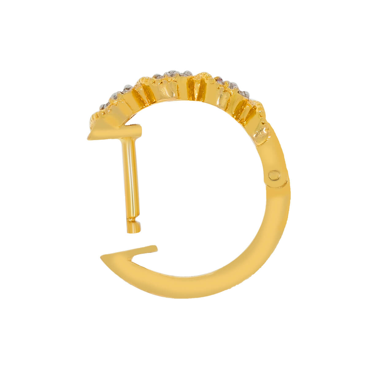 18K Delicate Charm Gold Hoops