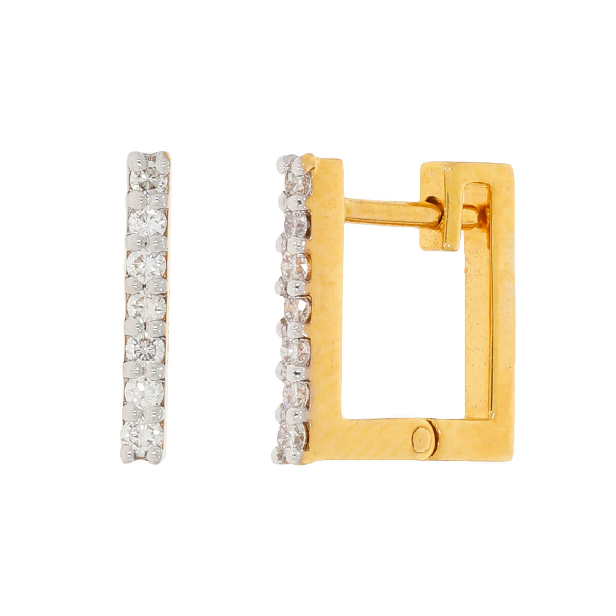 Golden Modern Square Hoops