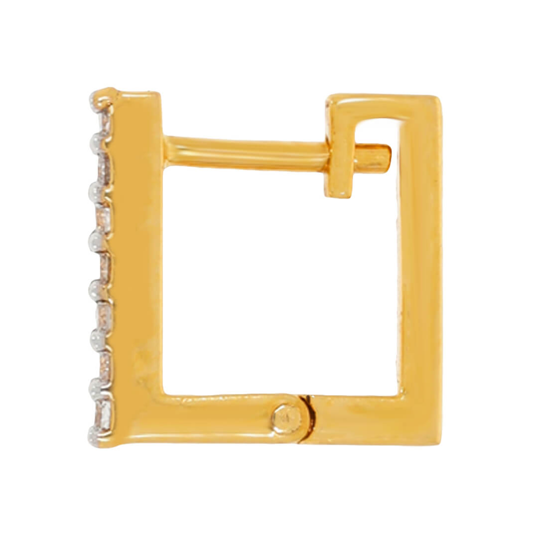 Golden Modern Square Hoops