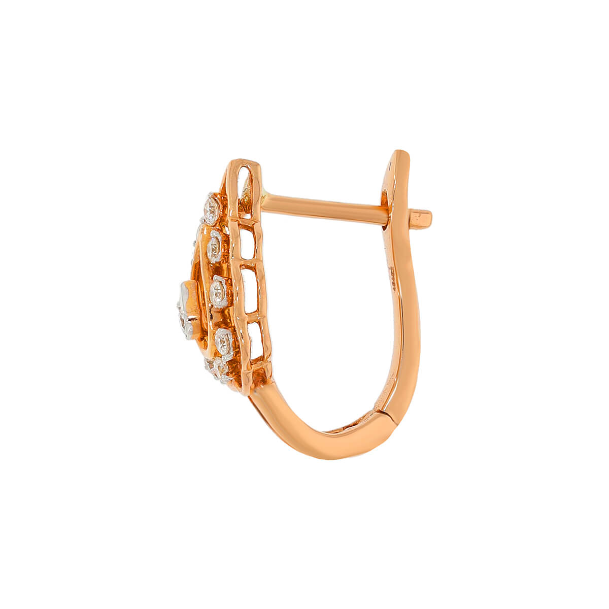 Polished Elegance 18K Leaf Hoops