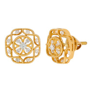 Exquisitely Detailed Flower Studs 18K