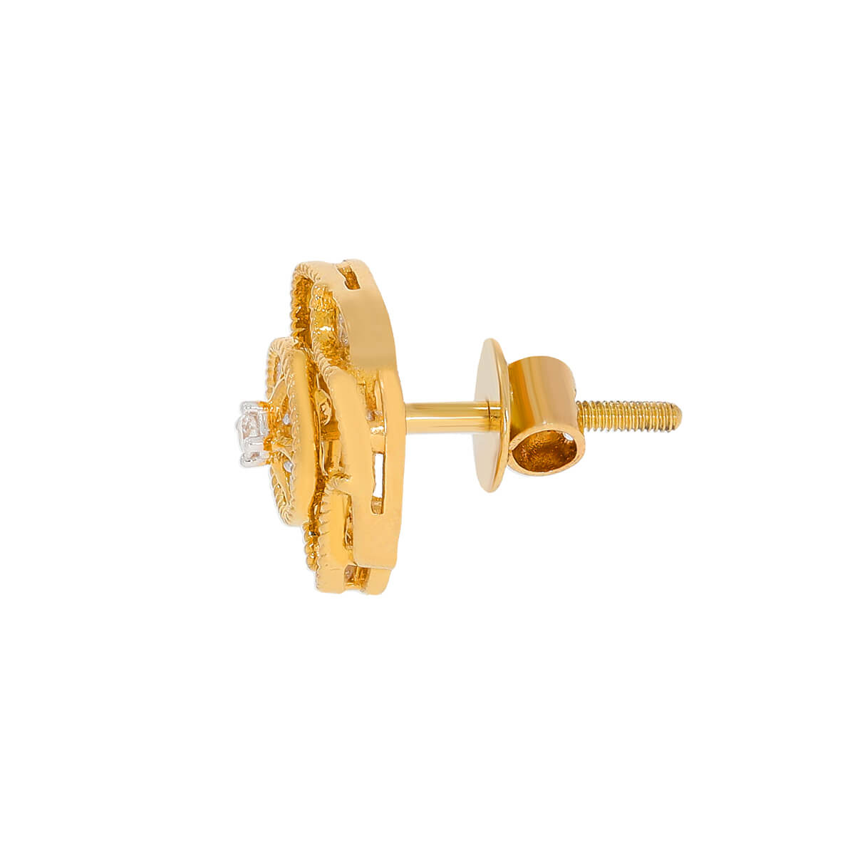 Exquisitely Detailed Flower Studs 18K
