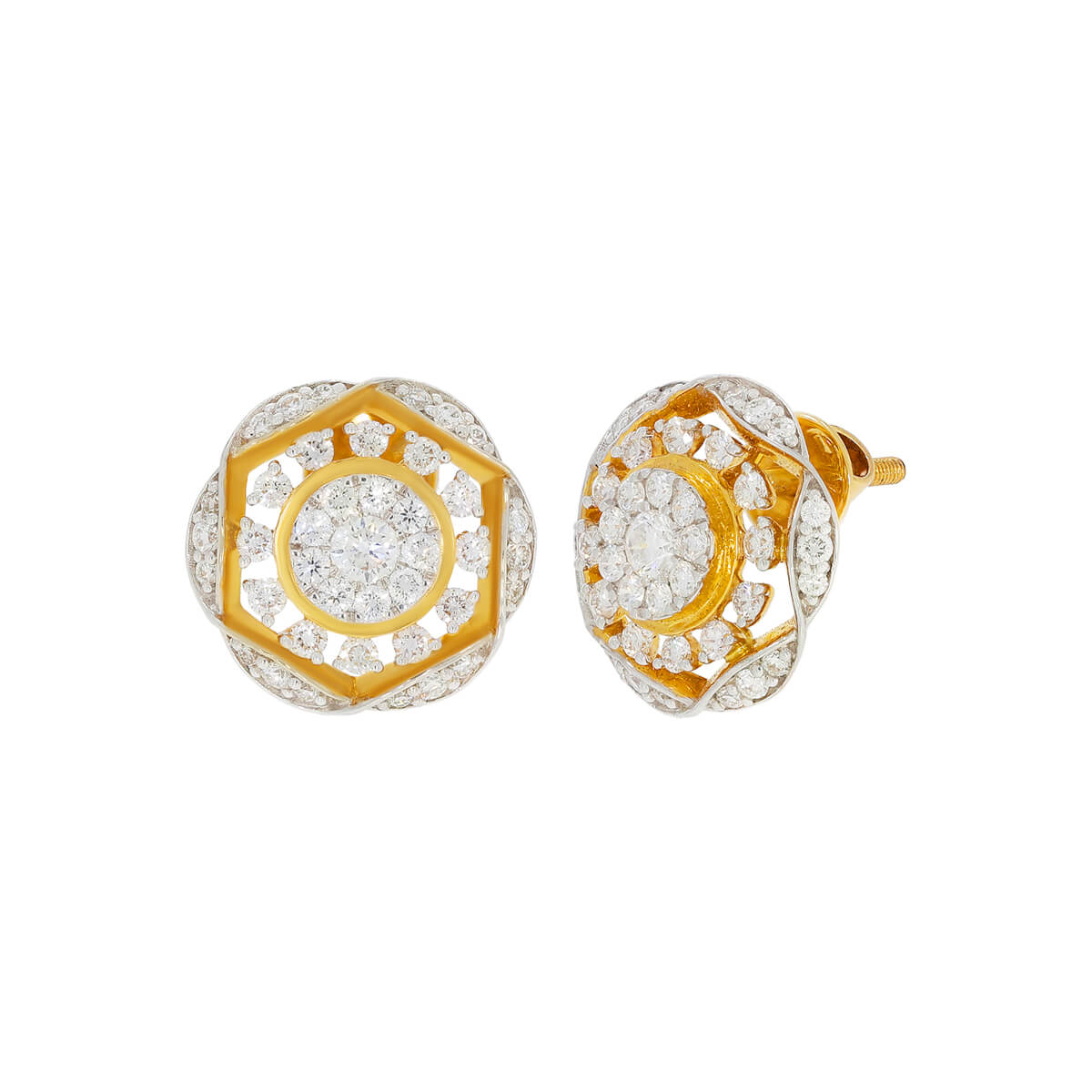 Mesmerizing 18K Gold Stud Earrings