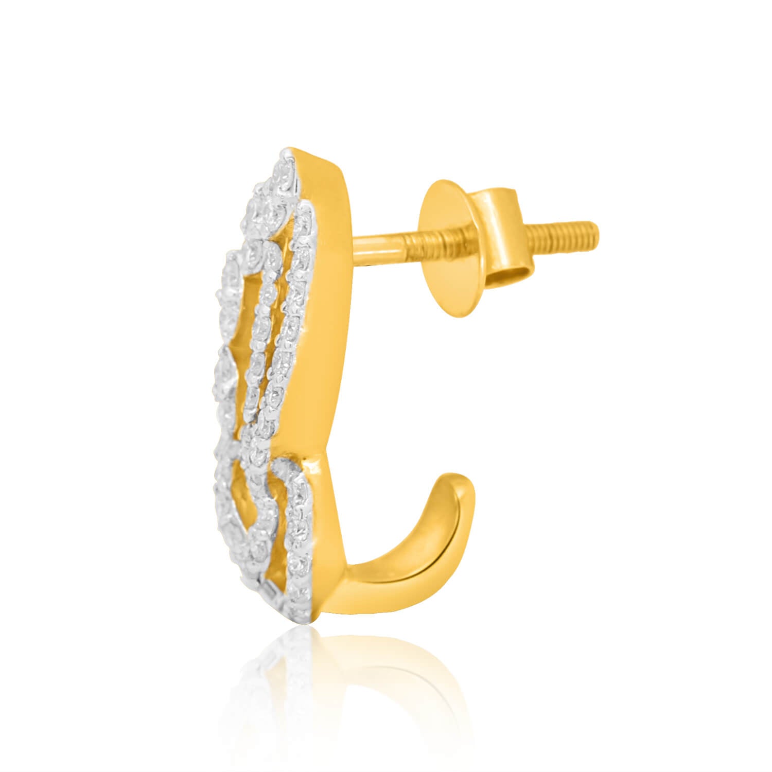 Captivating Petal Swirl 18K Gold Hoops for Daily Wear