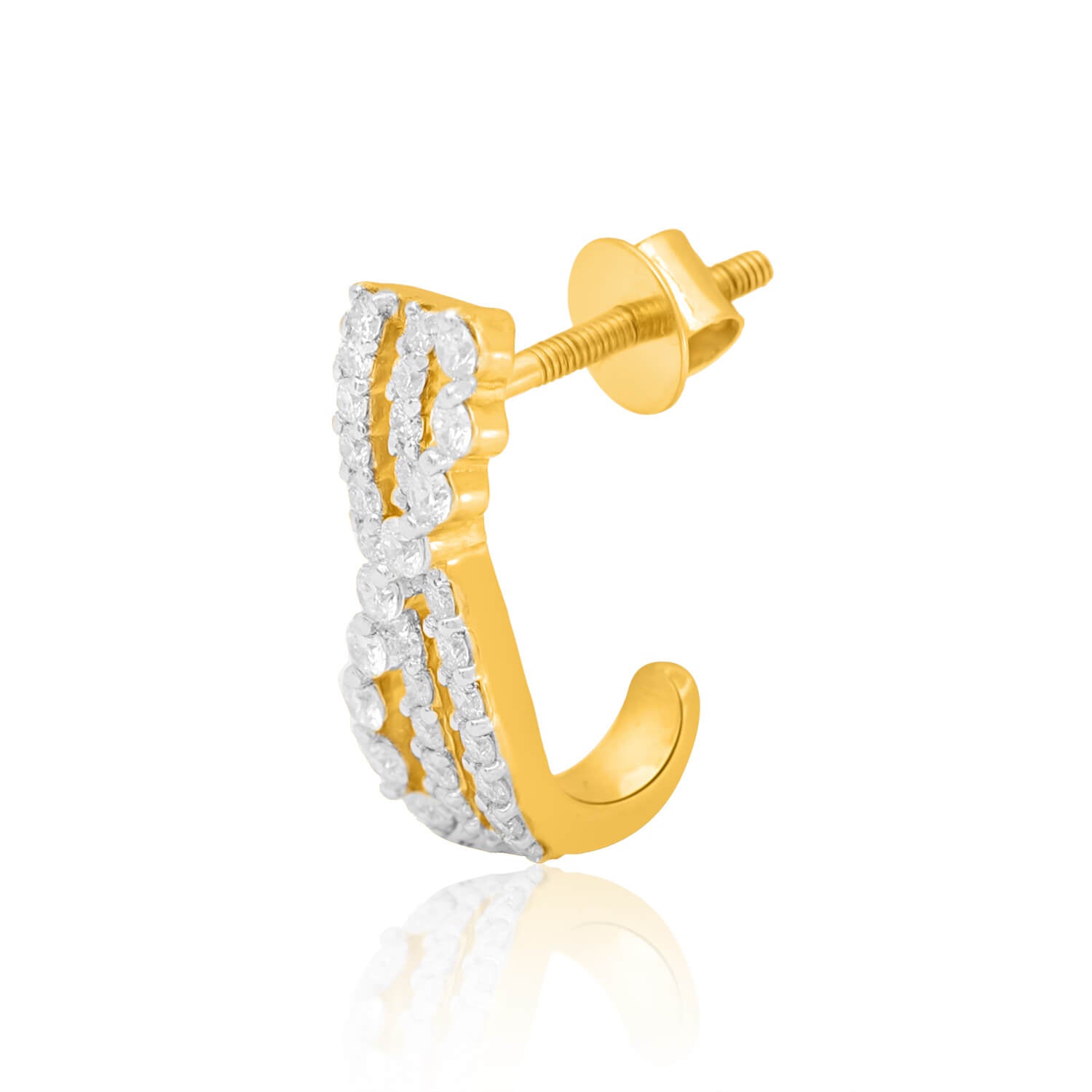 Chic 18K Diamond Hoops for Sleek Stylish